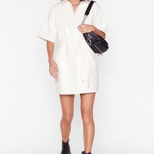 Croc it out faux leather mini dress size 8